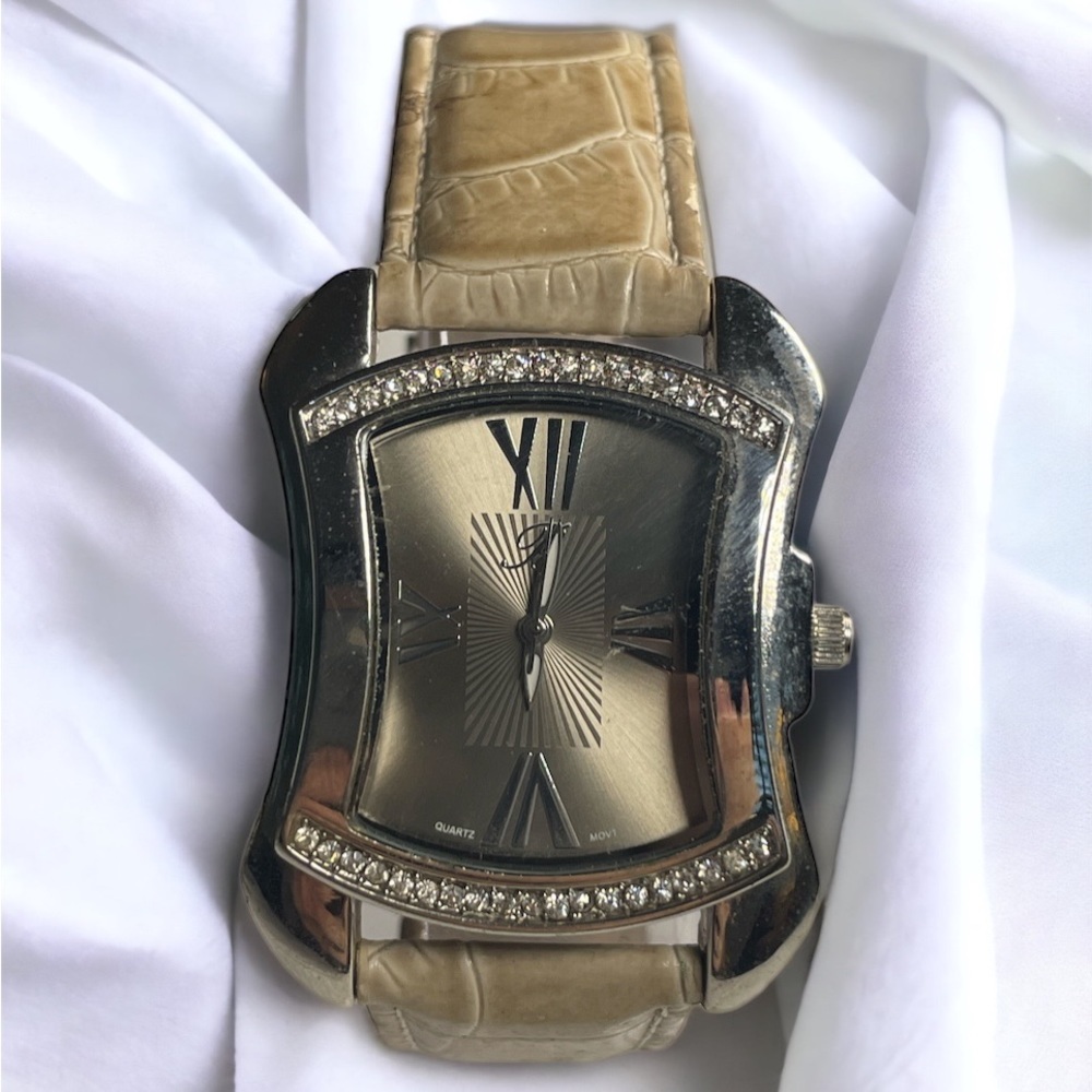 Brighton Ladies Watch, Croc Embossed Leather Band - Picture 2 of 4